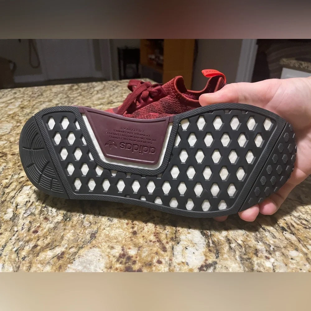 Women’s Adidas NMD R1 Maroon Sneakers - Picture 9 of 10